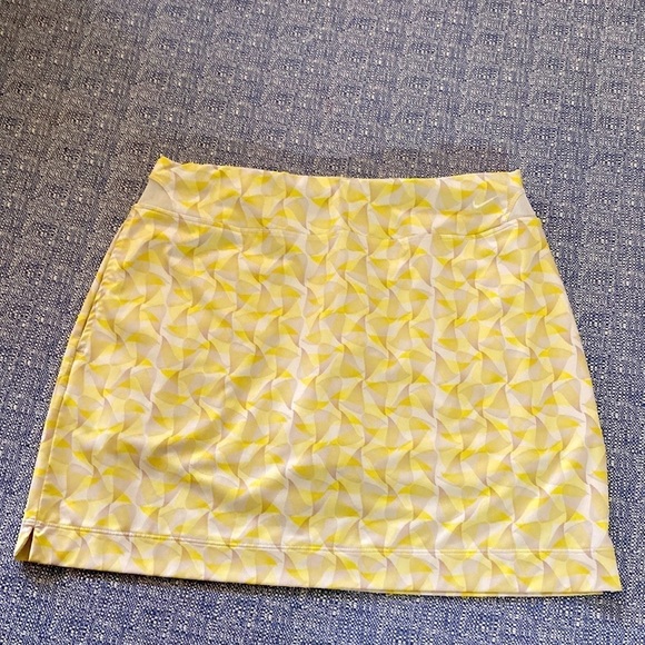 Nike Pants - Vintage Nike Ladies Golf Skort, size Small, Yellow, gray and white.